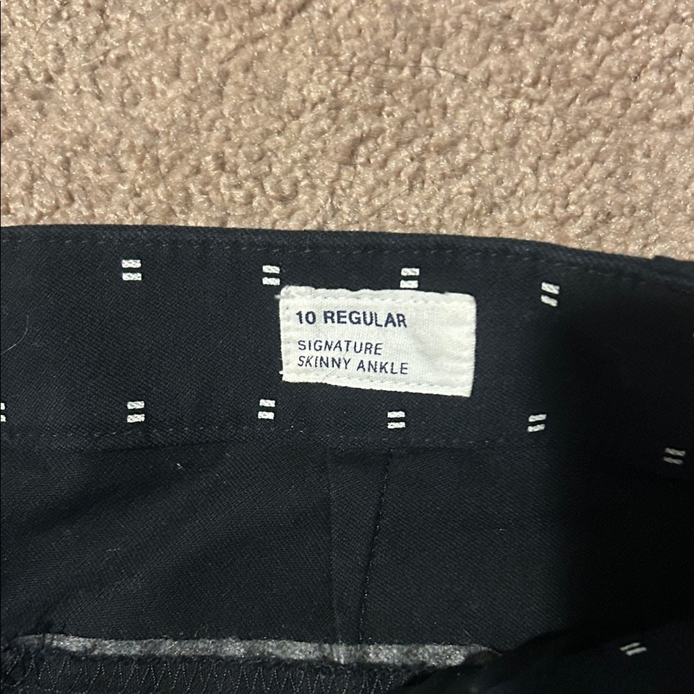 Black signature skinny ankle pants with pattern - Picture 4 of 9
